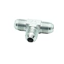 2 Pcs Hydraulic 1/2" JIC (3/4"-16) 37° Flare Union Tee, JIC Male x JIC Male x JIC Male T Adapter Steel Plated