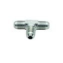 2 Pcs Hydraulic 3/8" JIC (9/16"-18) 37° Flare Union Tee, JIC Male x JIC Male x JIC Male T Adapter Steel Plated
