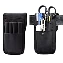 2 Pcs KATOLK Belt Pen Holder, Multifunctional Adjustable Tactical Pencil Pouch, Detachable Military Duty Pencil Sleeve Case, Can Hold Pens, Rulers and Scissors