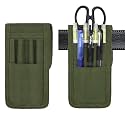 2 Pcs KATOLK Belt Pen Holder, Multifunctional Adjustable Tactical Pencil Pouch, Detachable Military Duty Pencil Sleeve Case, Can Hold Pens, Rulers and Scissors