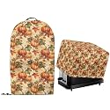 2 Pcs Kitchen Appliance Dust Covers for Countertop Stand Mixer Food Processor Blender and Toaster Maker Oven, Thanksgiving Day Decor Fall Leaf Pumpkins Harvest