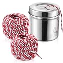 2 Pcs Kitchen Twine with Stainless Steel Dispenser Butcher Twine, Red