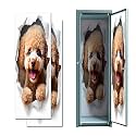 2 Pcs Locker Magnetic Wallpaper Cute Poodle Dog Blue Eyes Breaking Paper Wall 12" x 36" Wall Magnetic Sticker Removable Locker Accessories Decor Easy Install for Office School