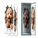 2 Pcs Locker Magnetic Wallpaper Cute Poodle Puppy Blue Eyes Breaking Paper Wall 12" x 36" Wall Magnetic Sticker Removable Locker Accessories Decor Easy Install for Office School