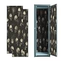 2 Pcs Locker Magnetic Wallpaper Detailed Skull Intricate Swirls Smoky Effects 12" x 36" Wall Magnetic Sticker Removable Locker Accessories Decor Easy Install for Office School