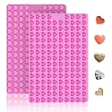 2 PCS Mini Silicone Molds, Dog Treat Molds,296 Cavity Mini Heart Non-Stick Silicone Molds for Baking Biscuits, Cookie, Candy, Chocolate, Jelly Pet Dog Treats Mold (Mini Heart)