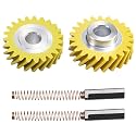 2 PCS Mixer Worm Gears &amp; 2 PCS Carbon Brushes Compatible with Whirlpool &amp; KitchenAid Mixers Replace #: W10112253, W10380496, 4162897, 4169830, WPW10112253, AP4295669
