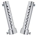 2 Pcs Motorcycle Exhaust Silencer Motorbike Muffler Insert Baffle Silencer Universal (silver-35mm,2Pcs)