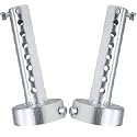 2 Pcs Motorcycle Exhaust Silencer Motorbike Muffler Insert Baffle Silencer Universal (silver-60mm,2Pcs)