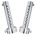 2 Pcs Motorcycle Exhaust Silencer Motorbike Muffler Insert Baffle Silencer Universal (silver-45mm,2Pcs)