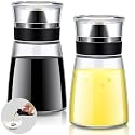 2 Pcs Oil and Vinegar Dispenser Set 5.4 oz Bottle with No Drip Top