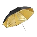 2Pcs Photography Umbrella Lighting 33" Dia Parabolic Gold Black