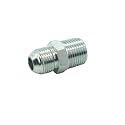1 Piece Pipe Adapter 1/2" Male 37° Flare JIC x 1/2" Male NPT Plated Steel Hydraulic fitting