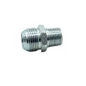 2 Pcs Pipe Adapter 3/4" Male 37° Flare JIC(1-1/16"-12) x 1/2" Male NPT Plated Steel Hydraulic fitting