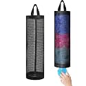 2 Pcs Plastic Bag Holder for Grocery Bags, Hanging Storage Bags Plastic Mesh Bags Dispenser Organizer Trash Bags Grocery Shopping Bag Holder for Home And Kitchen