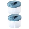 2 pcs Portable Formula Dispenser Four-Compartment Milk Powder Storage Container for Travel Feeding and Compact Snack Organizer