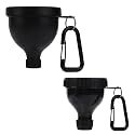 2 Pcs Protein Powder Container, Portable Protein Powder Travel Container, Protein Powder Funnel, Water Bottle Funnels for Powder Mixes, Pre Workout/Gym Supplement Funnel Keychain (50ml+100ml)