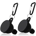 2 Pcs Protein Powder Container, Portable Protein Powder Travel Container, Protein Powder Funnel, Water Bottle Funnels for Powder Mixes, Pre Workout/Gym Supplement Funnel Keychain (100ml)