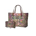 2 PCS Purse and Wallet Set for Women, Lightweight Large Top Handle Purse with PU Wallet for Work Party Shopping