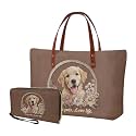 2 PCS Purse and Wallet Set for Women, Lightweight Large Top Handle Purse with PU Wallet for Work Party Shopping