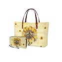 2 PCS Purse and Wallet Set for Women, Lightweight Large Top Handle Purse with PU Wallet for Work Party Shopping