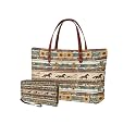 2 PCS Purse and Wallet Set for Women, Lightweight Large Top Handle Purse with PU Wallet for Work Party Shopping