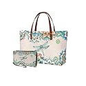 2 PCS Purse and Wallet Set for Women, Lightweight Large Top Handle Purse with PU Wallet for Work Party Shopping