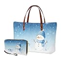 2 PCS Purse and Wallet Set for Women, Lightweight Large Top Handle Purse with PU Wallet for Work Party Shopping