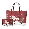 2 PCS Purse and Wallet Set for Women, Lightweight Large Top Handle Purse with PU Wallet for Work Party Shopping