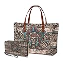 2 PCS Purse and Wallet Set for Women, Lightweight Large Top Handle Purse with PU Wallet for Work Party Shopping
