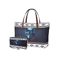 2 PCS Purse and Wallet Set for Women, Lightweight Large Top Handle Purse with PU Wallet for Work Party Shopping