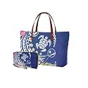 2 PCS Purse and Wallet Set for Women, Lightweight Large Top Handle Purse with PU Wallet for Work Party Shopping