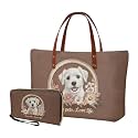 2 PCS Purse and Wallet Set for Women, Lightweight Large Top Handle Purse with PU Wallet for Work Party Shopping
