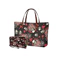 2 PCS Purse and Wallet Set for Women, Lightweight Large Top Handle Purse with PU Wallet for Work Party Shopping
