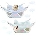 2 Pcs of Rat Hammocks Small Animal Hammock Rat Bed Guinea Pig Hammock Rats Cage Accessories for Small Animals Chinchilla Parrot Sugar Glider Ferret Squirrel