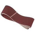 2 Pcs Sanding Belts 6 x 89 Inch 100 Grit Aluminum Oxide