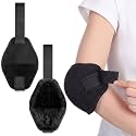 2 Pcs Sheepskin Elbow Cushion for Elderly Elbow Pad, Black