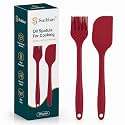 2 Pcs Silicone Oil Spatula Set for Cooking, BBQ & Baking