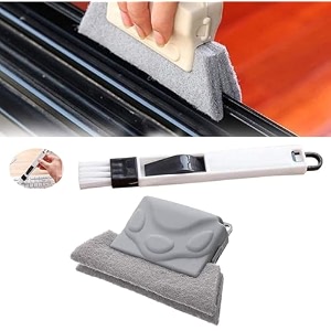 2 pcs sliding window groove cleaning brush  crevice cleaner tools  quickly clean all window slides and gaps  bathroom gap cleaning brushdead corner multifuctional brushes 2 pcs combo