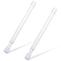 2 Pcs Small Tension Rod 10-15.7 inch Spring Rod, White Tension Rod Spring Tension Rod, Small Tension Curtain Rod, Mini Tension Rods for Closet, Cabinets, Cupboard, Drawers