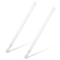 2 Pcs Small Tension Rod 16-28 inch Spring Rod, Tension Rod Spring Tension Rod, Small Tension Curtain Rod, Mini Tension Rods for Closet, Cabinets, Cupboard, Drawers, White