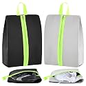 2 Pcs Smell Proof Cleat Bag for Travel,Black, Gray