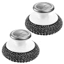 2 PCS Stainless Steel Wool Scrubber with Handle, Stainless Steel Cleaner for Pots and Pans, Steel Wool Scrubber for Kitchens, Bathrooms and Kitchen Basins, Pans and Sinks