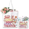 2 Pcs Theater Gifts, Makeup Bag Tote Set for Musical Drama Lovers