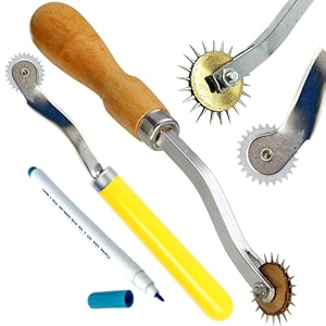 2 pcs tracing wheel professional stitch marking spacer leather needle point sewing marking tracing tools  1 pc fabric marker pen dressmaking tailor39s pen