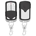 BeanKOneal 2 Pcs Universal Garage Door Opener Remote 4-Button Keychain Remote Compatible with LiftMaster, Chamberlain and Craftsman Openers with Purple, Yellow, Red/Orange or Green Learn Button