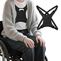 2 Pcs Wheelchair Seat Belt Prevent Sliding Safety Strap Adjustable Seatbelt Vest Restraint Straps Wheelchair Chest Harness for Adults Elderly and Disabled Torso Support(Black)