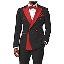 2 Piece Double Breasted Suit for Men Blazer Pants Tuxedo for Wedding Prom