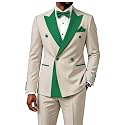 2 Piece Double Breasted Suit for Men Blazer Pants Tuxedo for Wedding Prom
