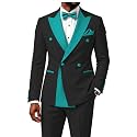 2 Piece Double Breasted Suit for Men Blazer Pants Tuxedo for Wedding Prom
